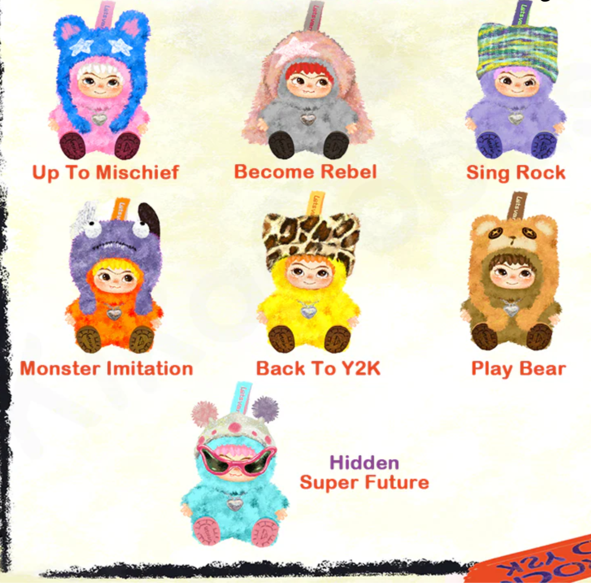 WAKUKU Fuzzy Trendy Fun Party Series Plush Dolls, Blind Box (PRE-ORDER)